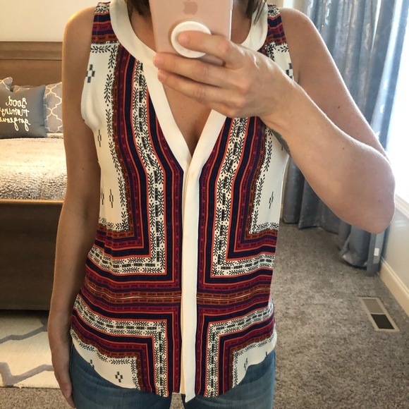 Sanctuary Sleeveless Printed Blouse - Picture 1 of 6